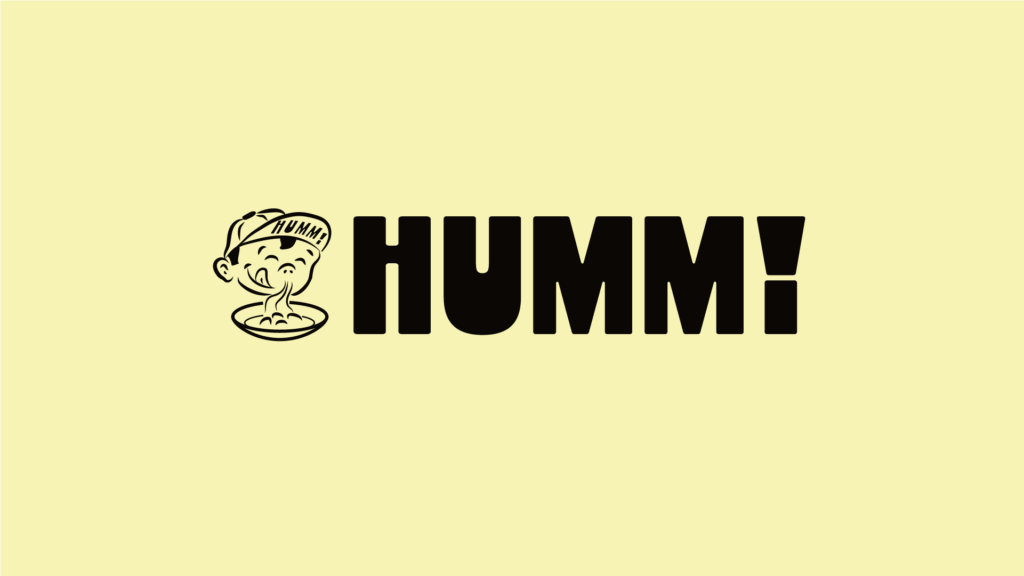 logo typographique restaurant humm!