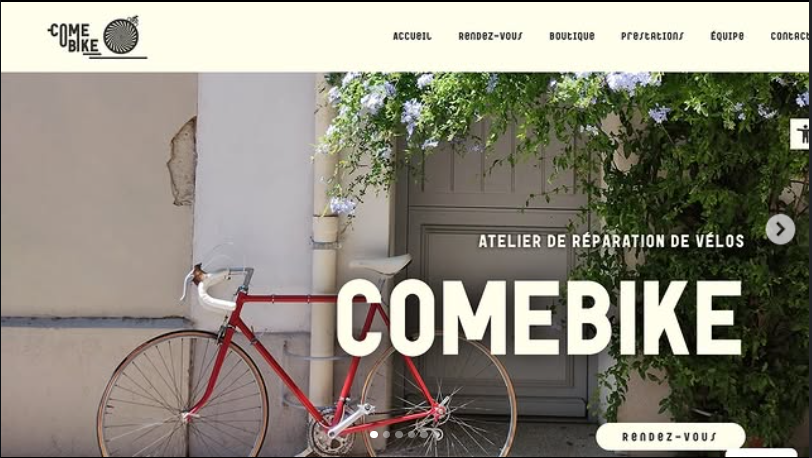 site comebike.fr page d'accueil