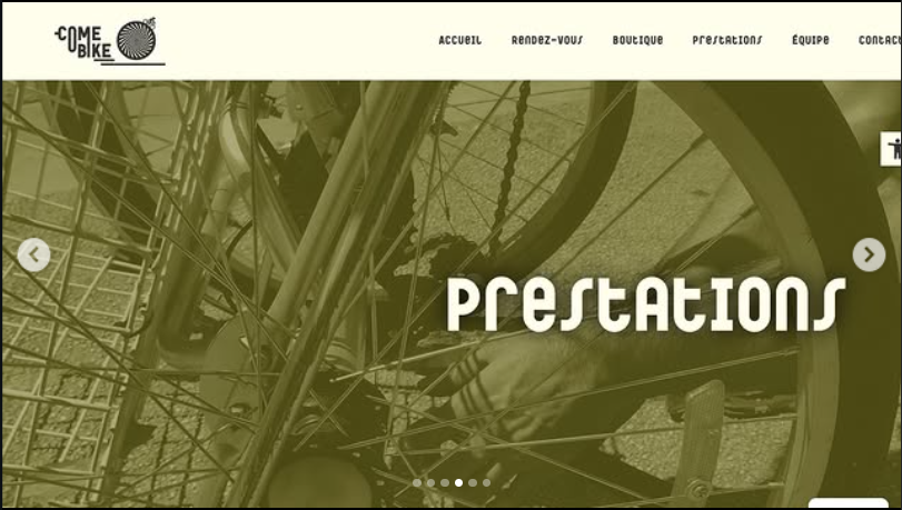 site comebike.fr page presta v1