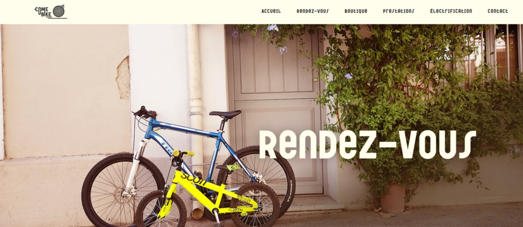 site comebike.fr page rendez-vous