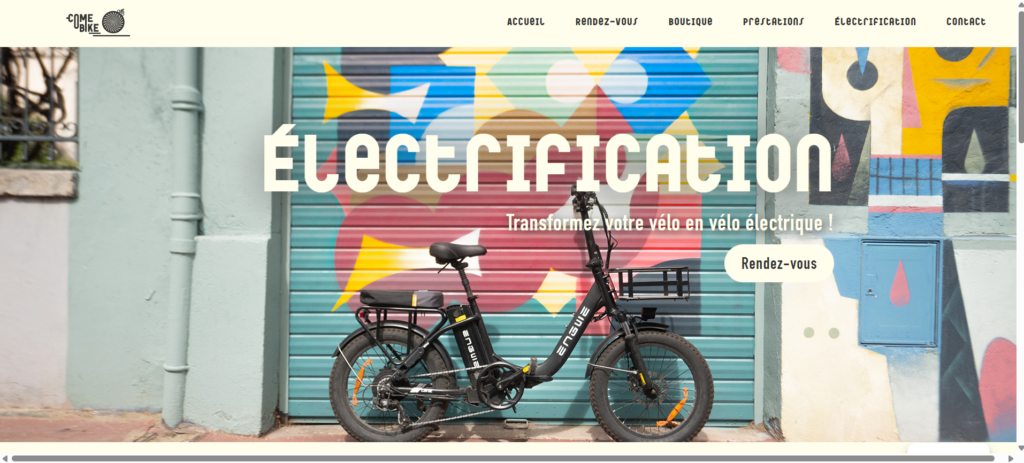 site comebike.fr page éléctrification