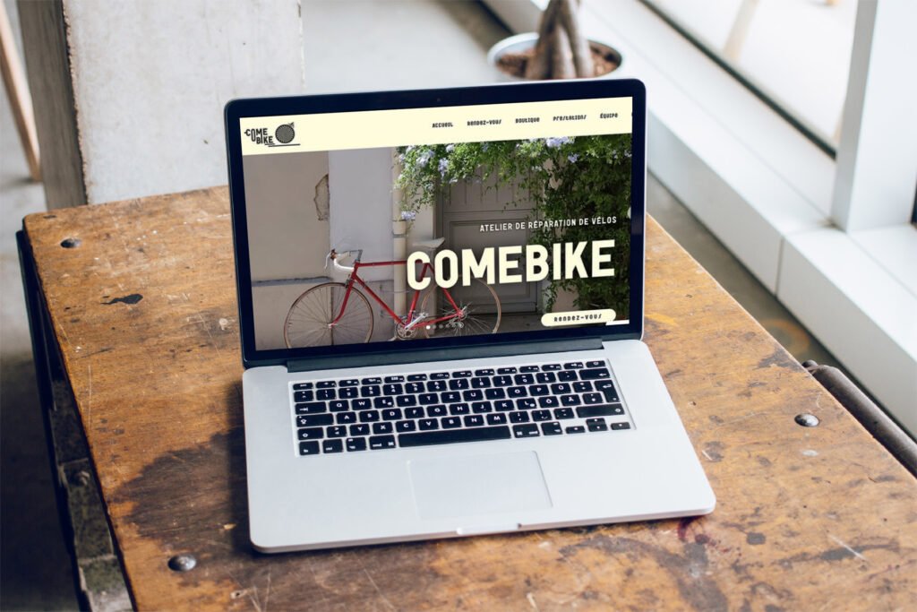 comebike site web sur un laptop